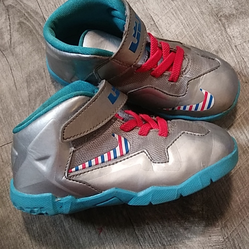 Silver LeBron's sneakers for sale
